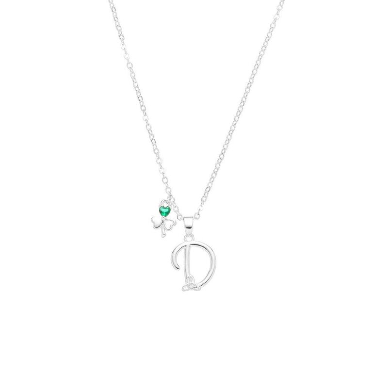 Grá Collection Silver Plated D Initial Pendant